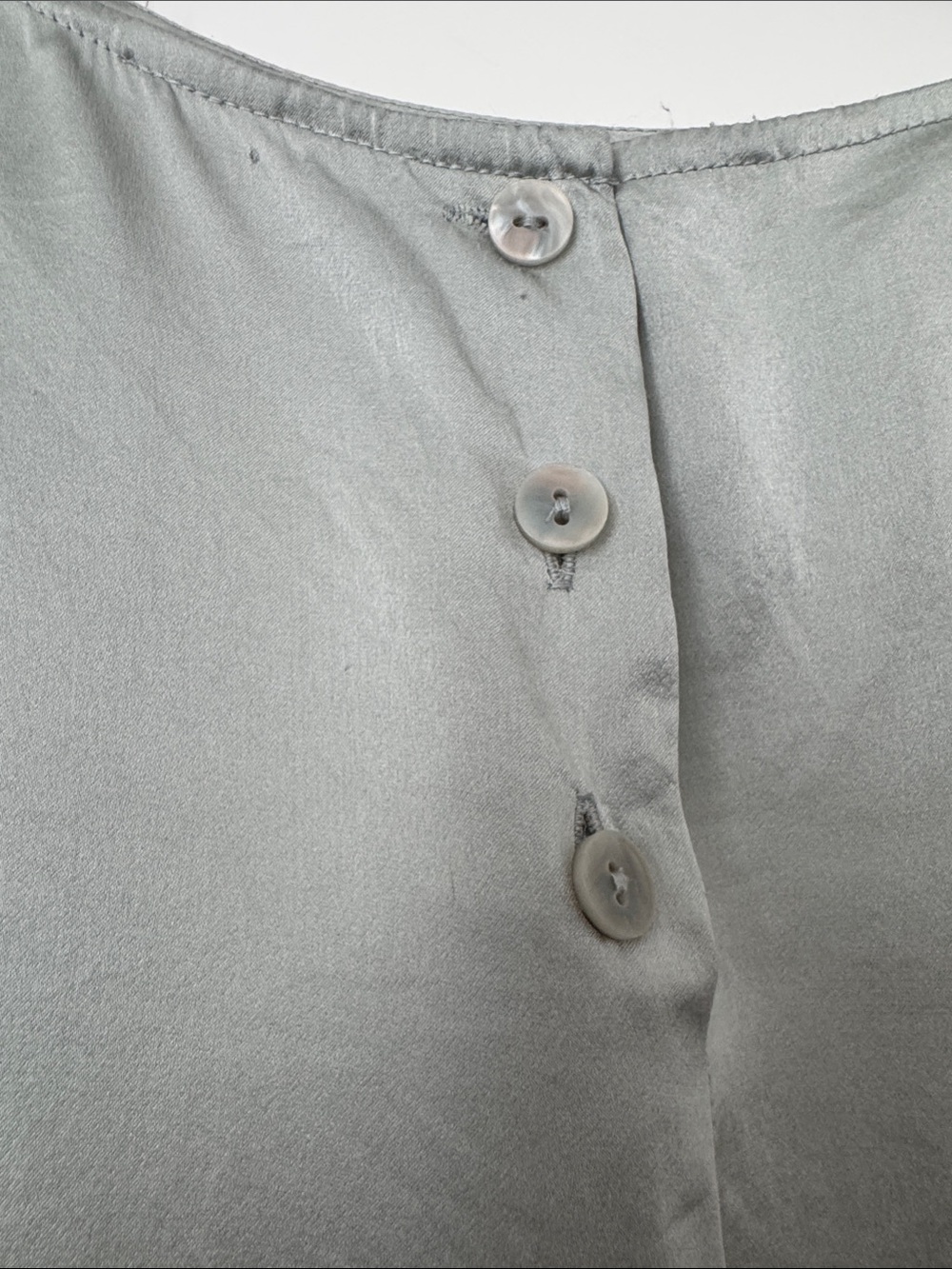 Liz Claiborne Long Sleeve Silk Shirt in Light Mint Green - Picture 5 of 13